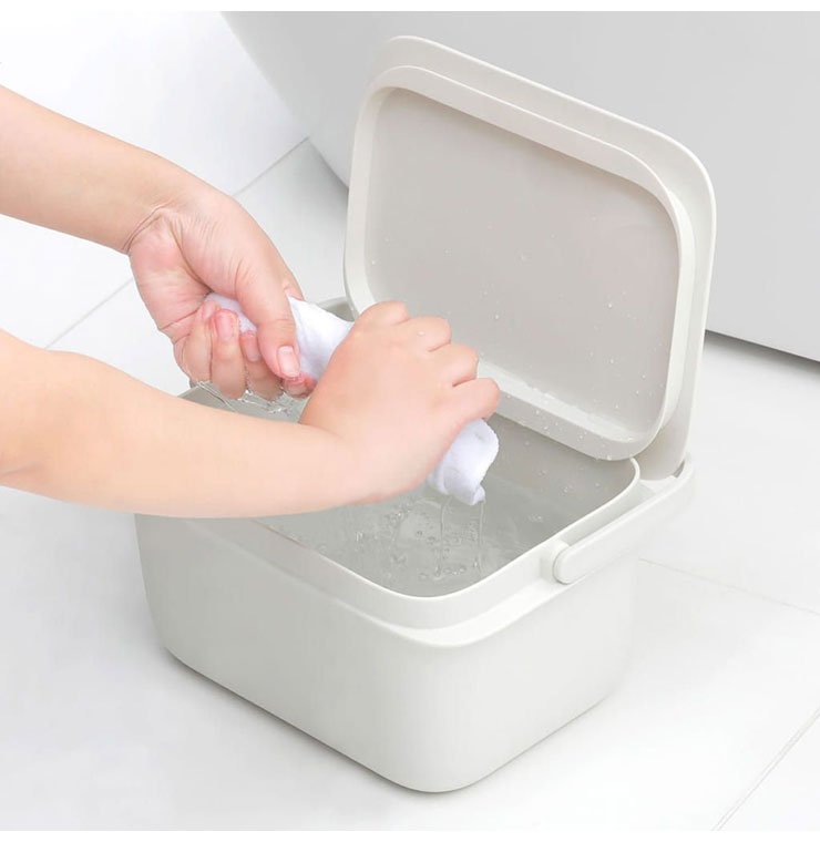 マーナ バケツ 5L そうじ ふた付 四角 つけ置き 蓋付きバケツ 漬け置き洗い 桶 角型 収納 洗濯物 収納ボックス 子供部屋 marna