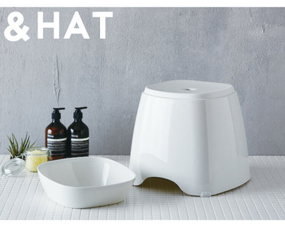 ウォッシュボール &HAT 日本製 国産 湯おけ 洗面器 風呂桶 丸い 湯手桶 湯桶 お風呂 浴室 おふろ バスグッズ おしゃれ シンプル かわいい