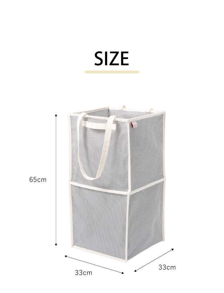 折りたたみ 折り畳み ランドリーバスケット ダブル 洗濯かご マルチ おもちゃ 収納 衣類 ボックス 折りたたみ おもちゃ箱 大容量 シンプル おしゃれ マジックバッグ