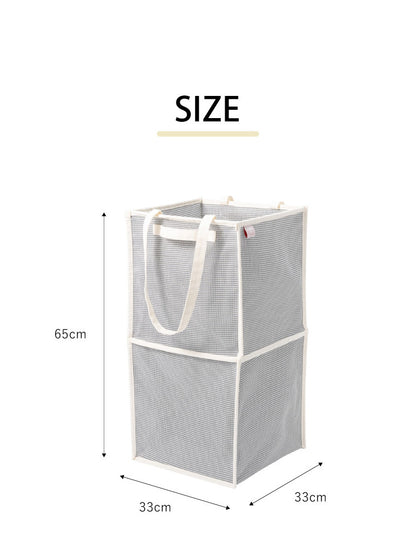 折りたたみ 折り畳み ランドリーバスケット ダブル 洗濯かご マルチ おもちゃ 収納 衣類 ボックス 折りたたみ おもちゃ箱 大容量 シンプル おしゃれ マジックバッグ