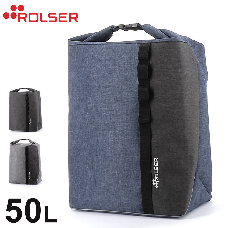 【バッグ単品】ロルサー ROLSER ショッピングカート NSシリーズ ROLL TOP ロールトップ 50L 大容量 出し入れしやすい PVCコーティング リフレクター 反射素材 夜道 安心 ベルトループ アウトドア