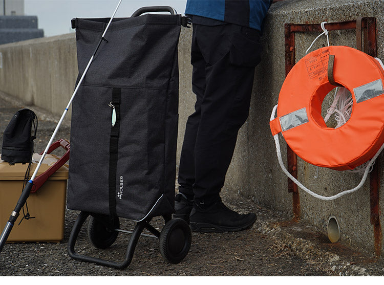 【バッグ単品】ロルサー ROLSER ショッピングカート NSシリーズ ROLL TOP ロールトップ 50L 大容量 出し入れしやすい PVCコーティング リフレクター 反射素材 夜道 安心 ベルトループ アウトドア