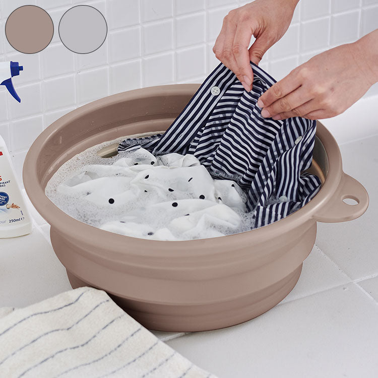 ソフトタブ 折り畳み 12L 折りたたみ たためる 日本製 バケツ たらい 防災 アウトドア 足湯 収納 洗濯 掃除 伊勢藤 ISETO