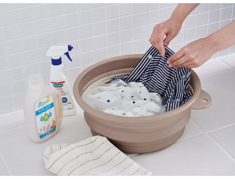ソフトタブ 折り畳み 12L 折りたたみ たためる 日本製 バケツ たらい 防災 アウトドア 足湯 収納 洗濯 掃除 伊勢藤 ISETO