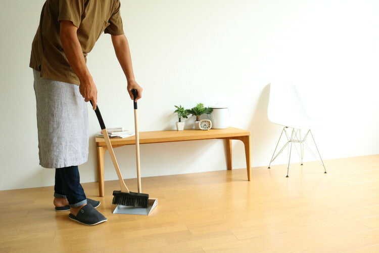 レシュタ スタンドブルームセット ほうき ちりとり セット 箒 掃除セット おしゃれ 屋外 屋内 玄関 室内 掃除用具