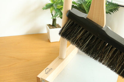 レシュタ スタンドブルームセット ほうき ちりとり セット 箒 掃除セット おしゃれ 屋外 屋内 玄関 室内 掃除用具