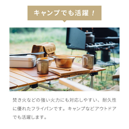【藤田金属×リコメン堂】 鉄フライパン 20cm 深型 注ぎ口付き IH対応 日本製 PFOAフリー フッ素不使用 フライパン ガス火 軽い 油ならし シーズニング不要 鉄分補給 木柄 ブナ 白木 握りやすい