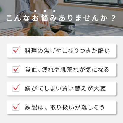 【藤田金属×リコメン堂】 鉄フライパン 20cm 深型 注ぎ口付き IH対応 日本製 PFOAフリー フッ素不使用 フライパン ガス火 軽い 油ならし シーズニング不要 鉄分補給 木柄 ブナ 白木 握りやすい