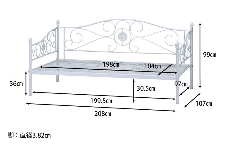 ベッドフレーム 姫系 シングル おしゃれ 北欧 ベッド スチールベッド パイプベッド ベッド 収納 かわいい ローベッド フロアベッド(代引不可)