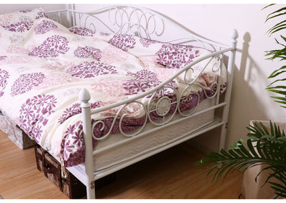 ベッドフレーム 姫系 シングル おしゃれ 北欧 ベッド スチールベッド パイプベッド ベッド 収納 かわいい ローベッド フロアベッド(代引不可)