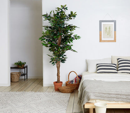 人工観葉植物 フィカス ハイタイプ ゴムの木 フェイクグリーン インテリアグリーン 造花 観葉植物 人工 フェイク グリーン(代引不可)