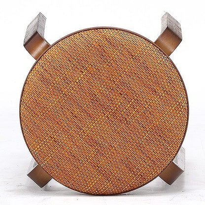 スツール 木製 ファブリック曲木スタッキングスツール イエロー W320×D320×H470mm ポリエステル プラスティク 合板曲木 おしゃれ 北欧 椅子 イス チェア いす (代引不可)