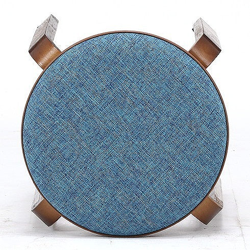 スツール 木製 ファブリック曲木スタッキングスツール ブルー W320×D320×H470mm ポリエステル プラスティク 合板曲木 おしゃれ 北欧 椅子 イス チェア いす (代引不可)