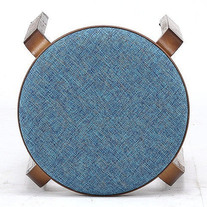 スツール 木製 ファブリック曲木スタッキングスツール ブルー W320×D320×H470mm ポリエステル プラスティク 合板曲木 おしゃれ 北欧 椅子 イス チェア いす (代引不可)