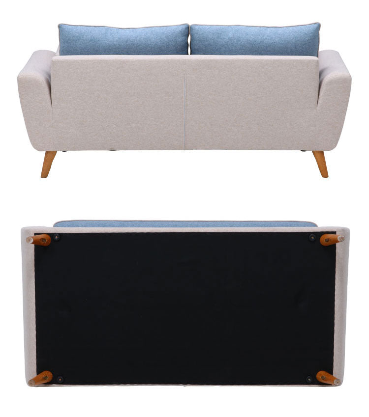 ソファ 2人掛け 2.5人掛け 幅167 ツートン おしゃれ 北欧 ファブリック カフェ ソファー sofa 二人掛け 2.5P ローソファ フロアソファ かわいい(代引不可)