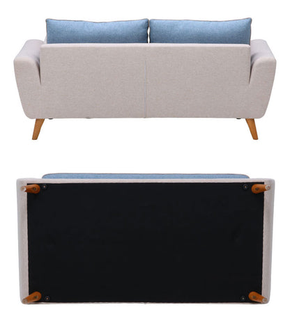 ソファ 2人掛け 2.5人掛け 幅167 ツートン おしゃれ 北欧 ファブリック カフェ ソファー sofa 二人掛け 2.5P ローソファ フロアソファ かわいい(代引不可)