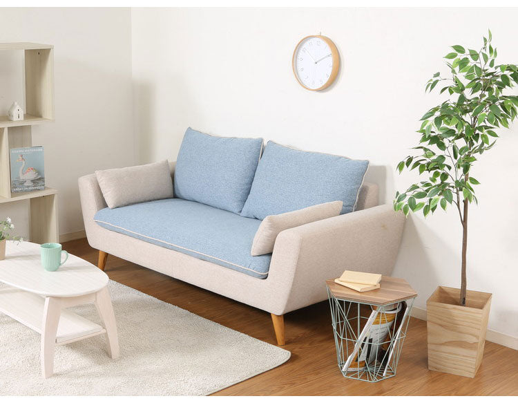 ソファ 2人掛け 2.5人掛け 幅167 ツートン おしゃれ 北欧 ファブリック カフェ ソファー sofa 二人掛け 2.5P ローソファ フロアソファ かわいい(代引不可)