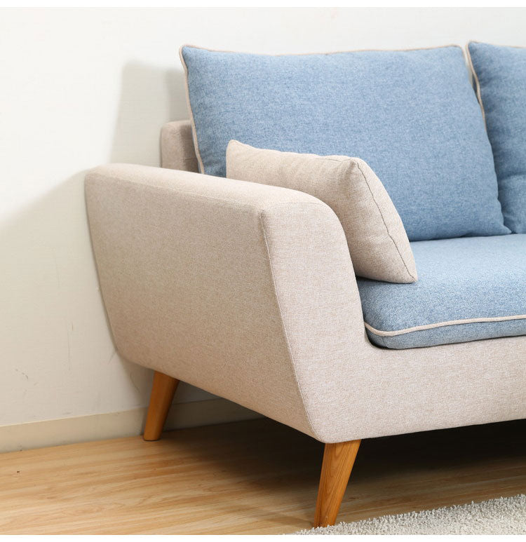 ソファ 2人掛け 2.5人掛け 幅167 ツートン おしゃれ 北欧 ファブリック カフェ ソファー sofa 二人掛け 2.5P ローソファ フロアソファ かわいい(代引不可)