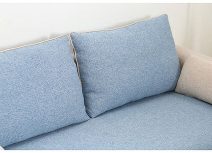 ソファ 2人掛け 2.5人掛け 幅167 ツートン おしゃれ 北欧 ファブリック カフェ ソファー sofa 二人掛け 2.5P ローソファ フロアソファ かわいい(代引不可)