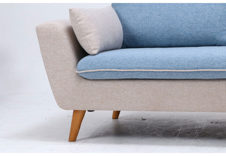 ソファ 2人掛け 2.5人掛け 幅167 ツートン おしゃれ 北欧 ファブリック カフェ ソファー sofa 二人掛け 2.5P ローソファ フロアソファ かわいい(代引不可)