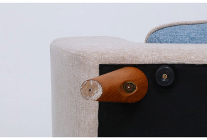 ソファ 2人掛け 2.5人掛け 幅167 ツートン おしゃれ 北欧 ファブリック カフェ ソファー sofa 二人掛け 2.5P ローソファ フロアソファ かわいい(代引不可)