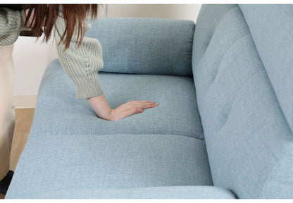 ソファ ハイバックソファ 2人掛け 幅150 ブルー おしゃれ 北欧 ファブリック カフェ ソファー sofa 二人掛け 2P ローソファ フロアソファ かわいい(代引不可)