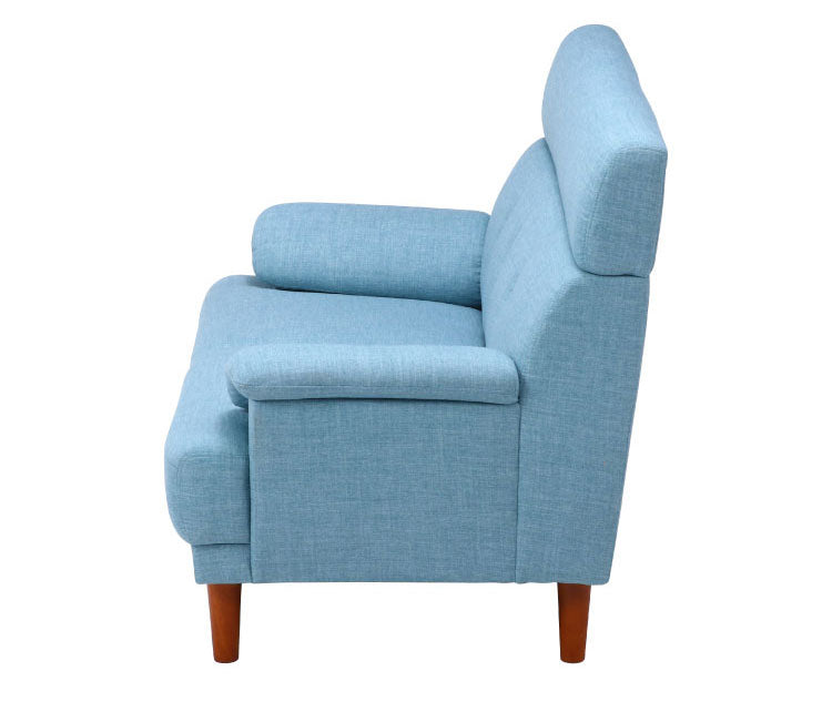 ソファ ハイバックソファ 2人掛け 幅150 ブルー おしゃれ 北欧 ファブリック カフェ ソファー sofa 二人掛け 2P ローソファ フロアソファ かわいい(代引不可)