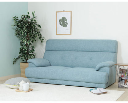 ソファ ハイバックソファ 2人掛け 幅150 ブルー おしゃれ 北欧 ファブリック カフェ ソファー sofa 二人掛け 2P ローソファ フロアソファ かわいい(代引不可)