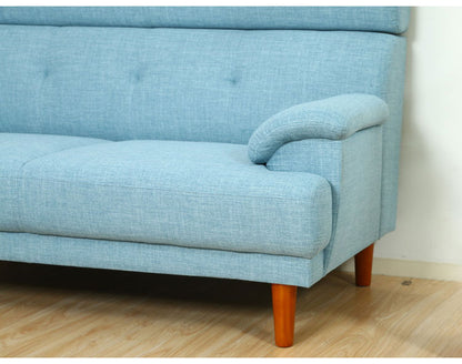 ソファ ハイバックソファ 2人掛け 幅150 ブルー おしゃれ 北欧 ファブリック カフェ ソファー sofa 二人掛け 2P ローソファ フロアソファ かわいい(代引不可)