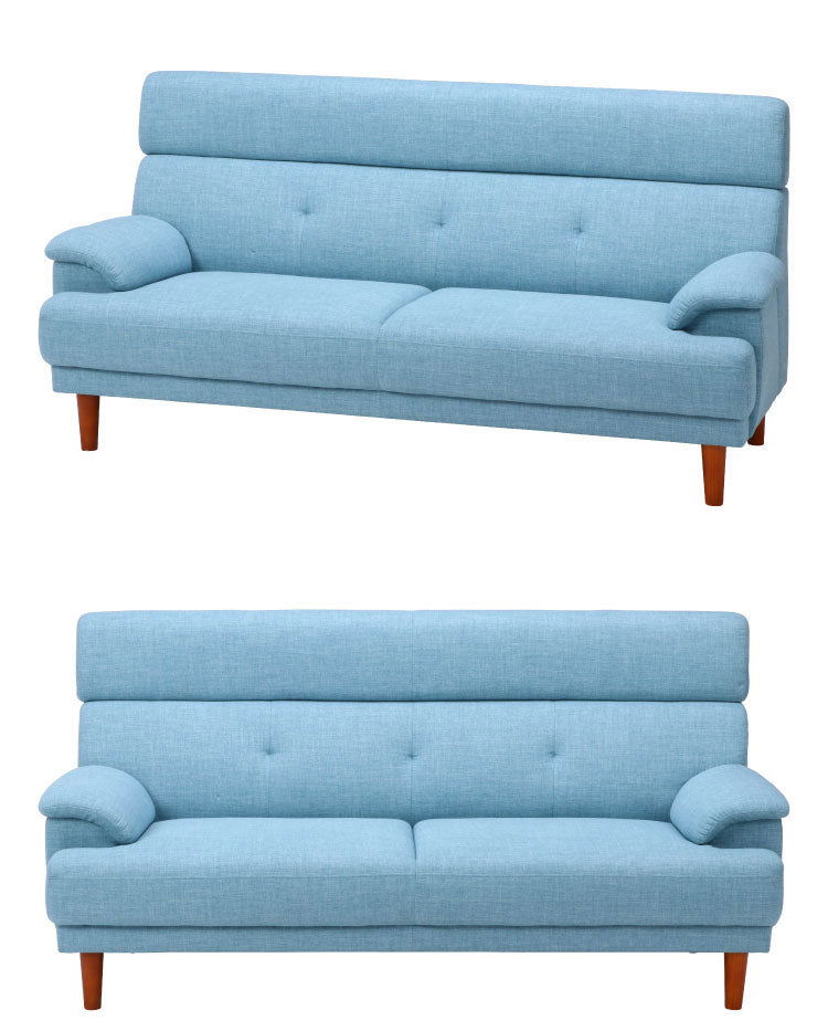 ソファ ハイバックソファ 3人掛け 幅180 ブルー おしゃれ 北欧 ファブリック カフェ ソファー sofa 三人掛け 3P ローソファ フロアソファ かわいい(代引不可)