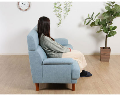 ソファ ハイバックソファ 3人掛け 幅180 ブルー おしゃれ 北欧 ファブリック カフェ ソファー sofa 三人掛け 3P ローソファ フロアソファ かわいい(代引不可)