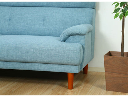 ソファ ハイバックソファ 3人掛け 幅180 ブルー おしゃれ 北欧 ファブリック カフェ ソファー sofa 三人掛け 3P ローソファ フロアソファ かわいい(代引不可)