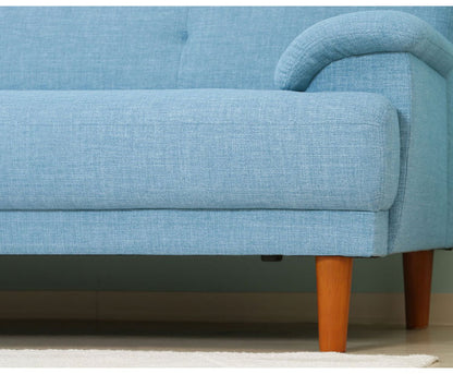 ソファ ハイバックソファ 3人掛け 幅180 ブルー おしゃれ 北欧 ファブリック カフェ ソファー sofa 三人掛け 3P ローソファ フロアソファ かわいい(代引不可)