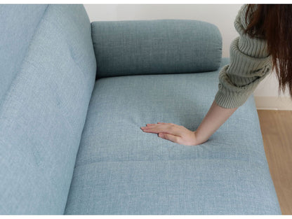 ソファ ハイバックソファ 3人掛け 幅180 ブルー おしゃれ 北欧 ファブリック カフェ ソファー sofa 三人掛け 3P ローソファ フロアソファ かわいい(代引不可)