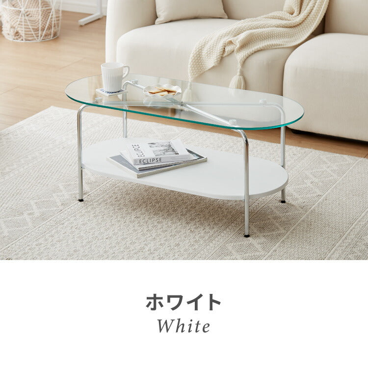 ガラスセンターテーブル 幅90cm ローテーブル 韓国風 韓国インテリア ホワイト 木目 一人暮らし ワンルーム おしゃれ かわいい Chamill
