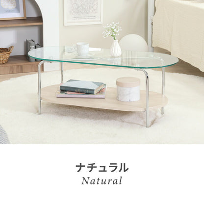 ガラスセンターテーブル 幅90cm ローテーブル 韓国風 韓国インテリア ホワイト 木目 一人暮らし ワンルーム おしゃれ かわいい Chamill