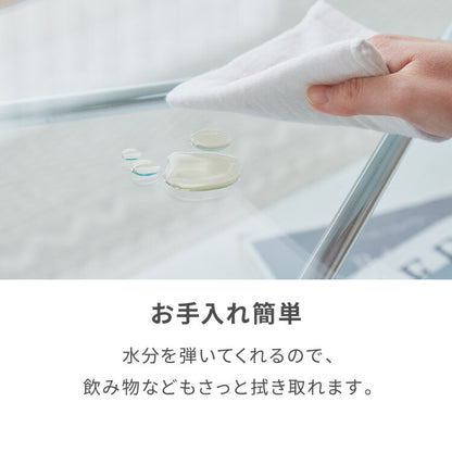 ガラスセンターテーブル 幅90cm ローテーブル 韓国風 韓国インテリア ホワイト 木目 一人暮らし ワンルーム おしゃれ かわいい Chamill