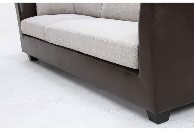 ソファ カウチソファ 3人掛け 幅198 おしゃれ 北欧 ファブリック 合成皮革 カフェ ソファー sofa 三人掛け 3P ローソファ フロアソファ かわいい(代引不可)
