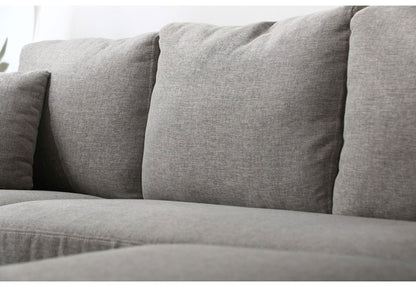 ソファ カウチソファ 3人掛け 幅198 おしゃれ 北欧 ファブリック 合成皮革 カフェ ソファー sofa 三人掛け 3P ローソファ フロアソファ かわいい(代引不可)