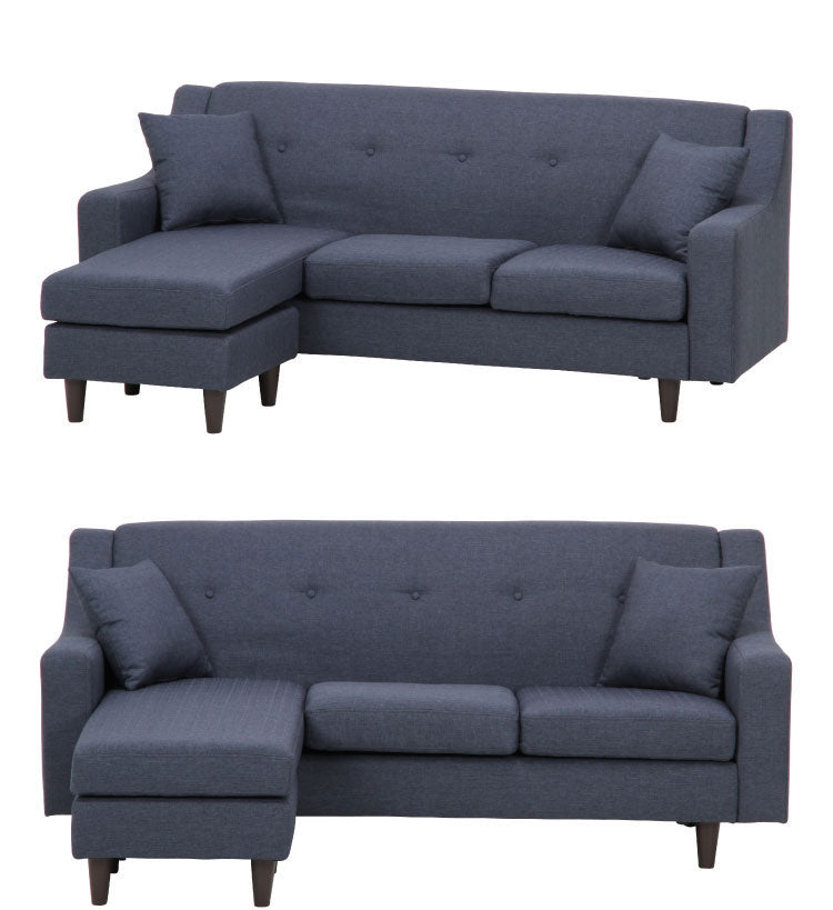 ソファ カウチソファ 3人掛け 幅178 オットマン スツール おしゃれ 北欧 ファブリック カフェ ソファー sofa 三人掛け 3P ローソファ フロアソファ かわいい(代引不可)