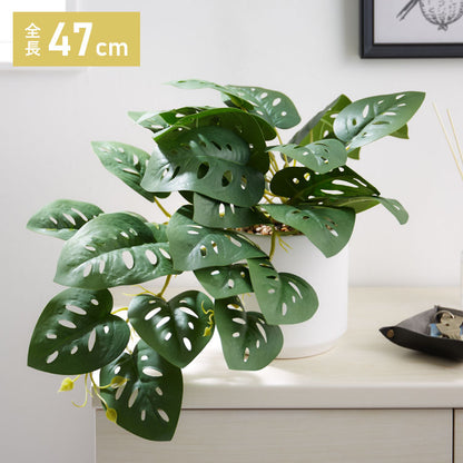 モンステラ フェイクグリーン 観葉植物 フェイク 人工観葉植物 造花 インテリア リアル おしゃれ 鉢 お祝い 樹 木 室内 人気 玄関 リビング オフィス 部屋 シンプル(代引不可)