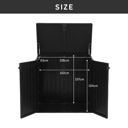 屋外収納庫 ガーデンストレージ 大容量 755L 倉庫 洗える 収納庫 ストレージボックス ストッカー 防水 屋外 収納庫 ゴミ箱 ストッカー 収納 玄関 ガーデン 園芸(代引不可)