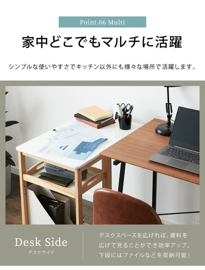バタフライワゴン 折り畳み式 キッチンワゴン 3段 幅35cm キャスター付き 木製 天然木 サイドワゴン キッチンラック リビング デスク テーブルワゴン北欧 作業台 おしゃれ 韓国インテリア