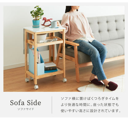 バタフライワゴン 折り畳み式 キッチンワゴン 3段 幅35cm キャスター付き 木製 天然木 サイドワゴン キッチンラック リビング デスク テーブルワゴン北欧 作業台 おしゃれ 韓国インテリア