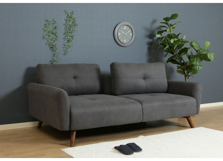 ソファ 3人掛け 幅195 背もたれ可動 おしゃれ 北欧 ファブリック カフェ ソファー sofa 三人掛け 3P ローソファ フロアソファ かわいい(代引不可)