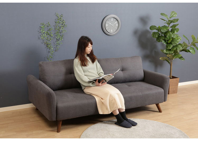 ソファ 3人掛け 幅195 背もたれ可動 おしゃれ 北欧 ファブリック カフェ ソファー sofa 三人掛け 3P ローソファ フロアソファ かわいい(代引不可)