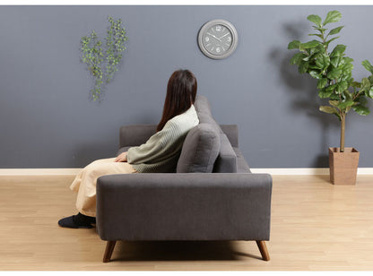 ソファ 3人掛け 幅195 背もたれ可動 おしゃれ 北欧 ファブリック カフェ ソファー sofa 三人掛け 3P ローソファ フロアソファ かわいい(代引不可)