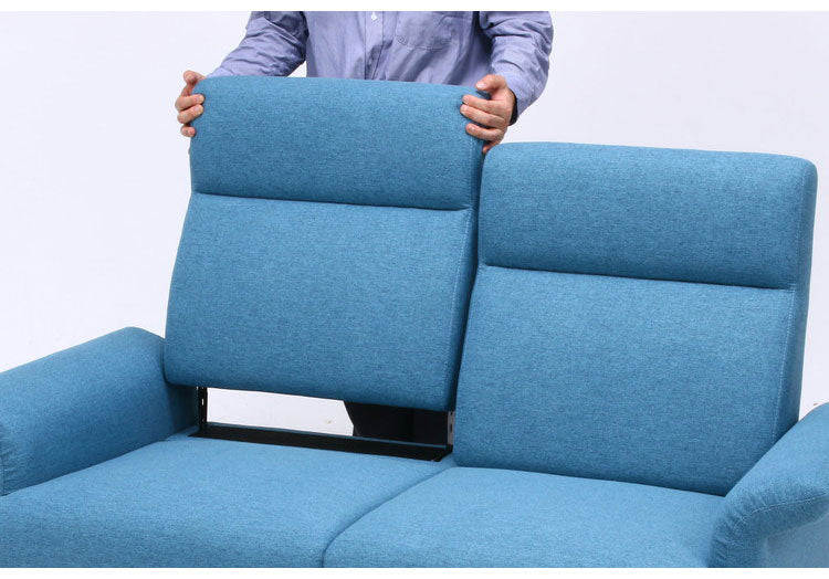 ソファ ハイバックソファ 2人掛け 幅160 ターコイズブルー おしゃれ 北欧 ファブリック カフェ ソファー sofa 二人掛け 2P ローソファ フロアソファ かわいい(代引不可)