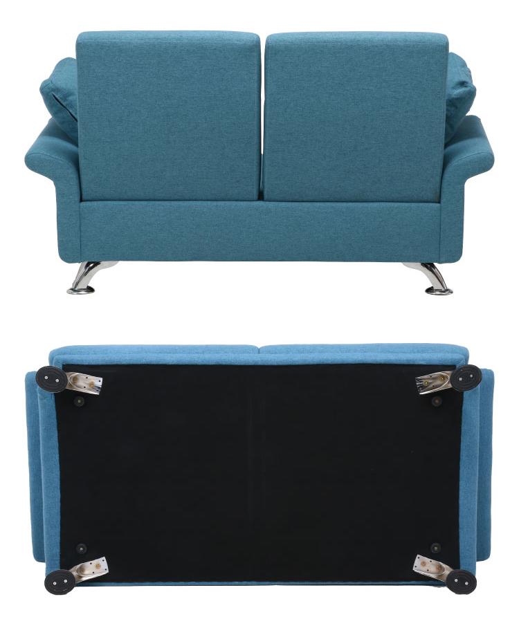ソファ ハイバックソファ 2人掛け 幅160 ターコイズブルー おしゃれ 北欧 ファブリック カフェ ソファー sofa 二人掛け 2P ローソファ フロアソファ かわいい(代引不可)