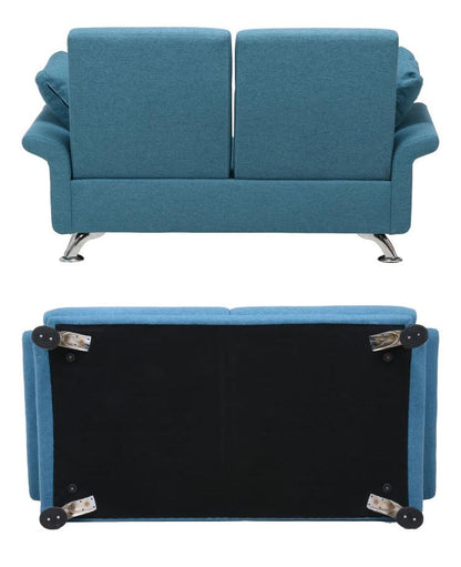 ソファ ハイバックソファ 2人掛け 幅160 ターコイズブルー おしゃれ 北欧 ファブリック カフェ ソファー sofa 二人掛け 2P ローソファ フロアソファ かわいい(代引不可)